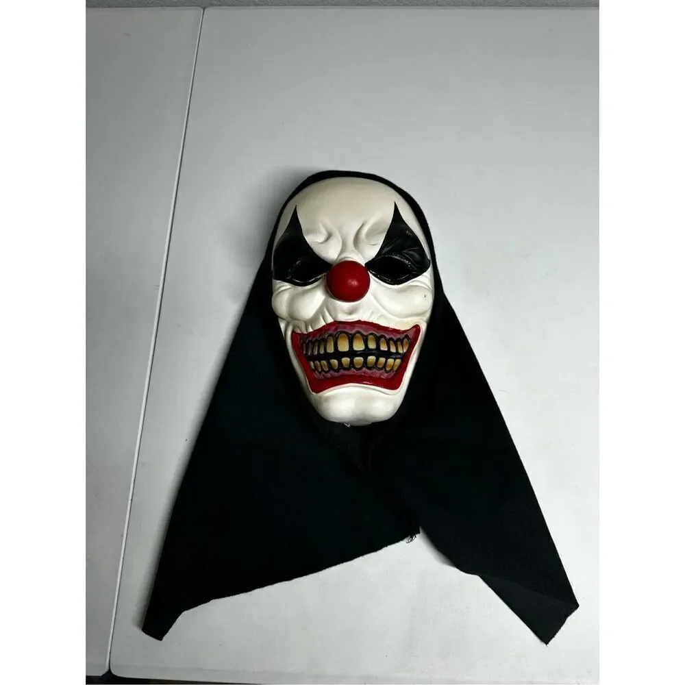 Vintage Extreme Clown Mask Foam With Hood Spirit Halloween Fits Most Adults
